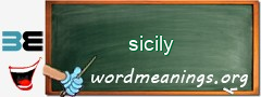 WordMeaning blackboard for sicily